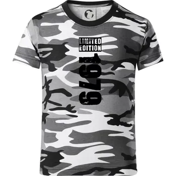 Chlapecké tričko Limited edition 1979 pruh - Dětské maskáčové triko - 146 cm/10 let ( Šedý maskáč )