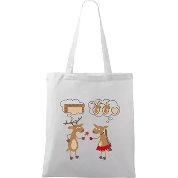 Sobí láska (Hana-creative) - Taška bavlněná - 42 x 38 cm ( Bílá )