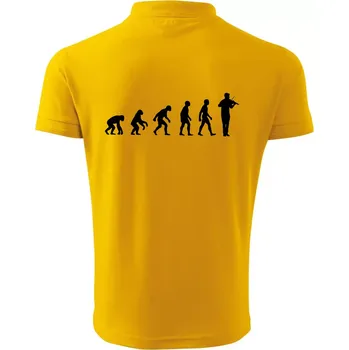 Pánská košile Evoluce houslista - Polokošile pánská Pique Polo 203 - 5XL ( Žlutá )