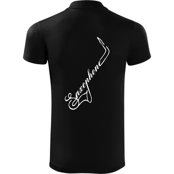 Pánská košile Saxophone nápis - Polokošile Victory sportovní (dresovina) - 3XL ( Černá )