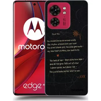 Pouzdro na mobilní telefon Picasee silikonový průhledný obal pro Motorola Edge 40 - POET