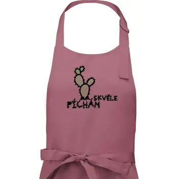 Kuchyňská zástěra Píchám skvěle - Dámská zástěra na vaření - Univerzální velikost ( Starorůžová )