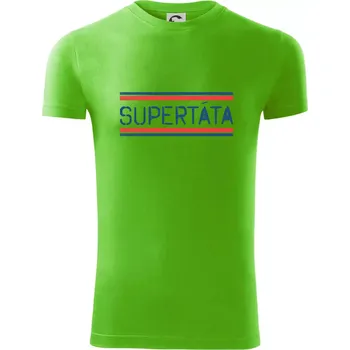 Pánské tričko Supertáta vintage - Viper FIT - Pánské zůžené tričko - XL ( Apple Green )