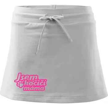 Dámská sukně Jsem kočičí máma - Sportovní sukně - two in one - S ( Bílá )