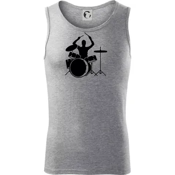 Bicí bubeník - Tílko pánské Core - XL ( Tmavě šedý melír )