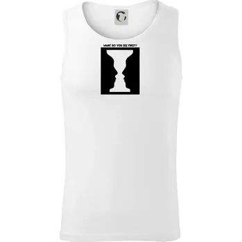 What do you see first? Pohár - Obličeje - Tílko pánské Core - XL ( Bílá )