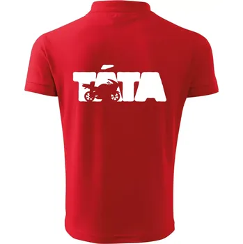 Pánská košile Táta nápis - motorka supersport - Polokošile pánská Pique Polo 203 - S ( Červená )