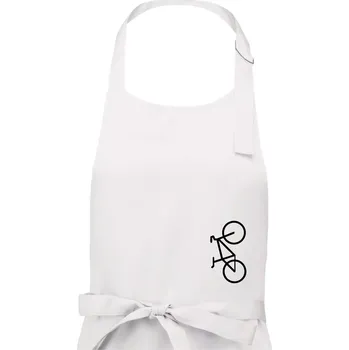 Kuchyňská zástěra Kolo na výšku - Dámská zástěra na vaření - Univerzální velikost ( Bílá )
