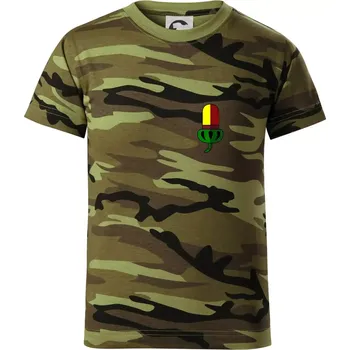 Chlapecké oblečení Prší - Žaludy - prso - Dětské maskáčové triko - 146 cm/10 let ( Zelený maskáč )