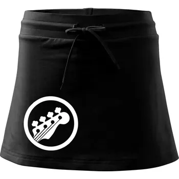 Dámská sukně Kytara kruh - Sportovní sukně - two in one - M ( Černá )