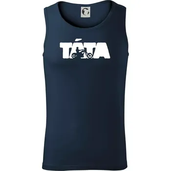 Táta nápis - motorka chopper - Tílko pánské Core - L ( Námořní modrá (velmi tmavá - téměř černá) )