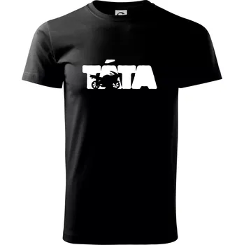 Pánské tričko Táta nápis - motorka supersport - Triko extra velké (5-8XL) - 7XL ( Černá )
