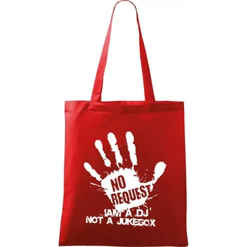 Iam a dj not a jukebox - ruka - Taška bavlněná - 42 x 38 cm ( Červená )