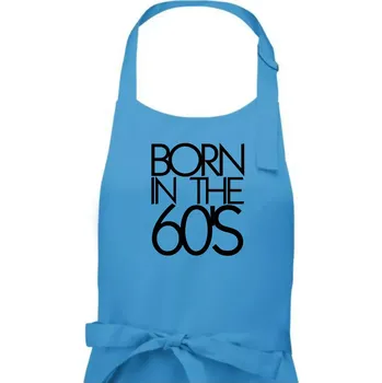 Kuchyňská zástěra Born In The 60's - Pánská zástěra na vaření - Univerzální velikost ( Světlý tyrkys )