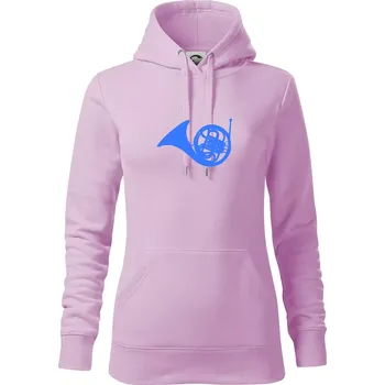 Dámská mikina Blue French Horn - Mikina dámská Cape s kapucí - M ( Orchid )