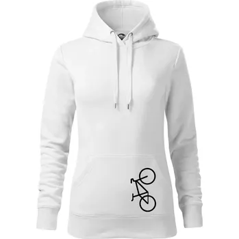 Dámská mikina Kolo na výšku - Mikina dámská Cape s kapucí - XS ( Bílá )