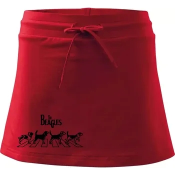 Dámské oblečení The Beagles - Sportovní sukně - two in one - L ( Červená )