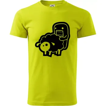 Pánská móda Sticker ovce - Klasické pánské triko vyšší gramáže - S ( Limetková )
