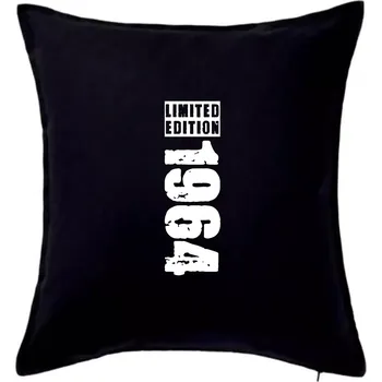 Polštář Limited edition 1964 pruh - Polštář 50x50 - 50x50 - Pouze potah ( Černá )