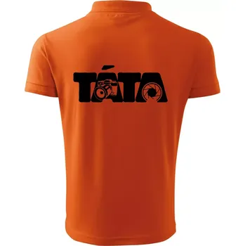Pánská košile Táta nápis - fotograf - Polokošile pánská Pique Polo 203 - 3XL ( Oranžová )