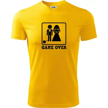 Chlapecké tričko Game Over rozlučka - Dětské triko sportovní (dresovina) - 146 cm/10 let ( Žlutá )