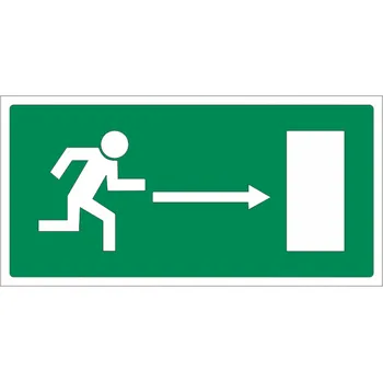 Značení Bezpečnostní značky Únikový východ vpravo 21x10,5cm samolepka