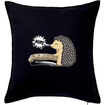 Polštář Ježek a rýžák - Polštář 50x50 - 50x50 - Pouze potah ( Černá )