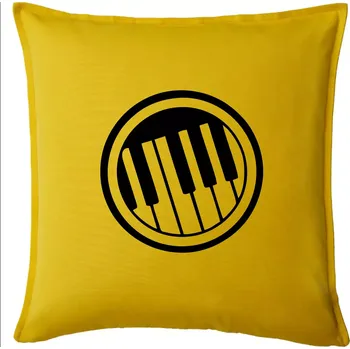 Polštář Piano kruh - Polštář 50x50 - 50x50 - Pouze potah ( Žlutá )