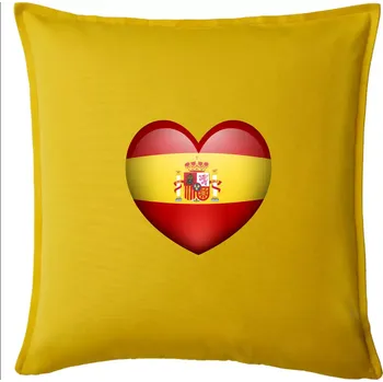 Polštář Srdce Španělsko - Polštář 50x50 - 50x50 - Pouze potah ( Žlutá )