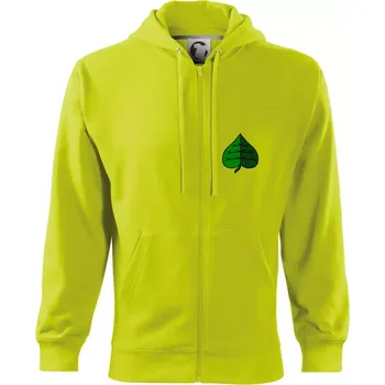 Pánská móda Prší - Zelený - prso - Mikina s kapucí na zip trendy zipper - L ( Limetková )