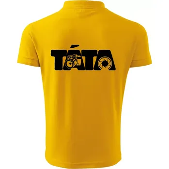 Pánská košile Táta nápis - fotograf - Polokošile pánská Pique Polo 203 - 2XL ( Žlutá )