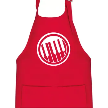 Kuchyňská zástěra Piano kruh - Dětská zástěra na vaření - Univerzální velikost ( Červená )