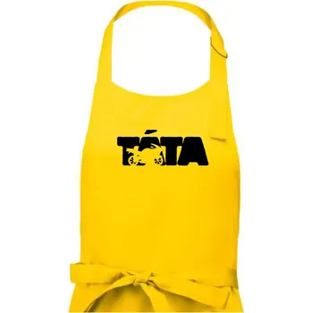 Kuchyňská zástěra Táta nápis - motorka supersport - Pánská zástěra na vaření - Univerzální velikost ( Žlutá )