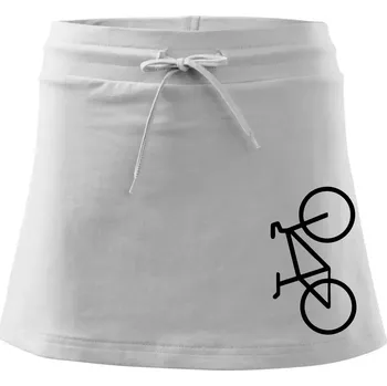 Dámská sukně Kolo na výšku - Sportovní sukně - two in one - XS ( Bílá )