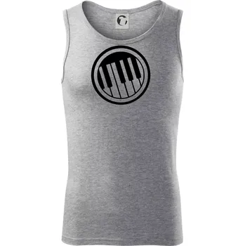 Piano kruh - Tílko pánské Core - S ( Tmavě šedý melír )