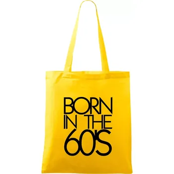 Born In The 60's - Taška bavlněná - 42 x 38 cm ( Žlutá )