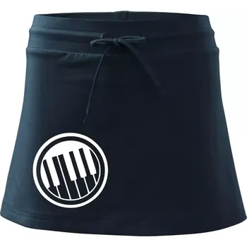 Dámská sukně Piano kruh - Sportovní sukně - two in one - XS ( Námořní modrá (velmi tmavá - téměř černá) )