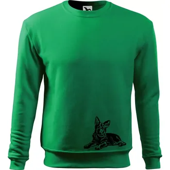 Německý ovčák - štěně - Mikina Essential dětská - 146 cm/10 let ( Středně zelená )