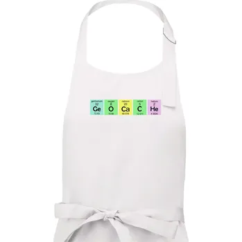 Kuchyňská zástěra Geocache - periodická tabulka - Pánská zástěra na vaření - Univerzální velikost ( Bílá )
