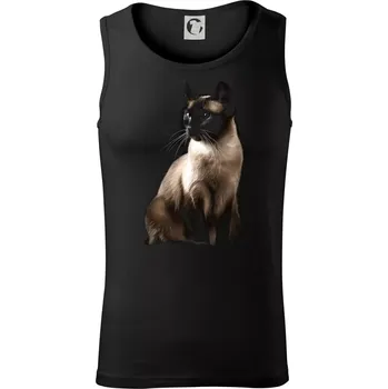 Siamská kočka černá fotka - Tílko pánské Core - 2XL ( Černá )