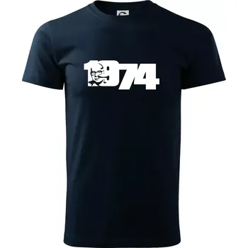 Pánské tričko Husákovo dítě - 1974 - Triko extra velké (5-8XL) - 8XL ( Námořní modrá (velmi tmavá - téměř černá) )