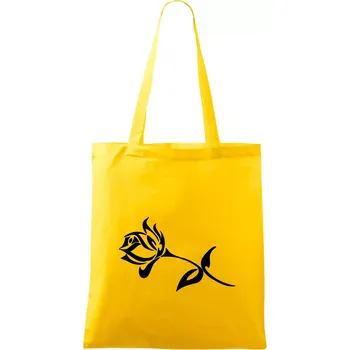 Růže obrys - Taška bavlněná - 42 x 38 cm ( Žlutá )