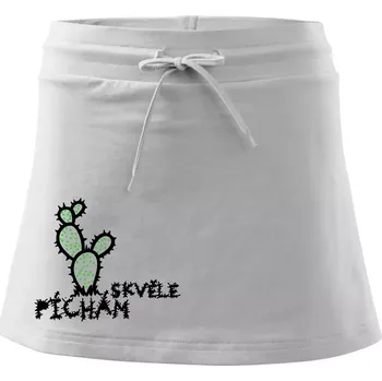 Dámská sukně Píchám skvěle - Sportovní sukně - two in one - M ( Bílá )