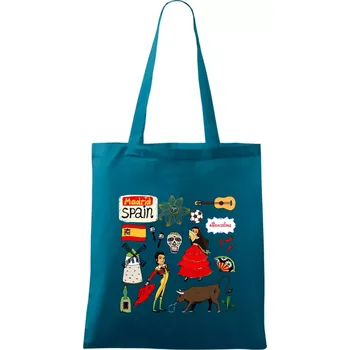 Španělské ikony - Taška bavlněná - 42 x 38 cm ( Petrolejová )