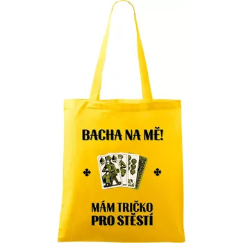 Tričko pro štěstí - Prší - Taška bavlněná - 42 x 38 cm ( Žlutá )