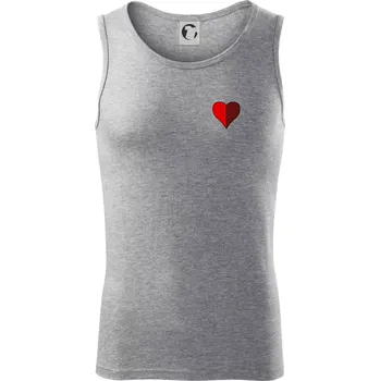 Prší - Červený - prso - Tílko pánské Core - M ( Tmavě šedý melír )