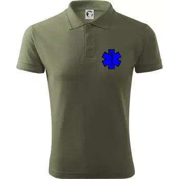 Pánská košile Hvězda samostatná - záchranář / rescue - Polokošile pánská Pique Polo 203 - L ( Khaki )