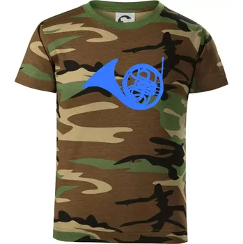 Chlapecké oblečení Blue French Horn - Dětské maskáčové triko - 104-110cm / 3-4 roky ( Hnědý maskáč )