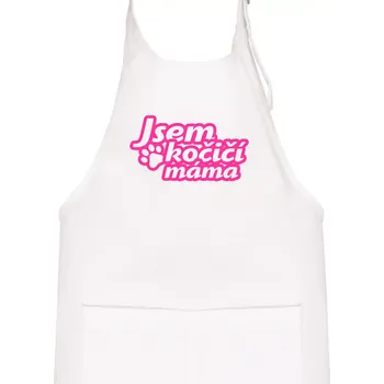Kuchyňská zástěra Jsem kočičí máma - Dětská zástěra na vaření - Univerzální velikost ( Bílá )