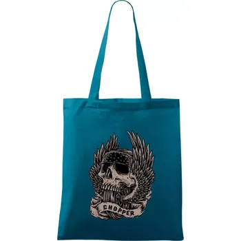 Chopper kolo křídla - Taška bavlněná - 42 x 38 cm ( Petrolejová )